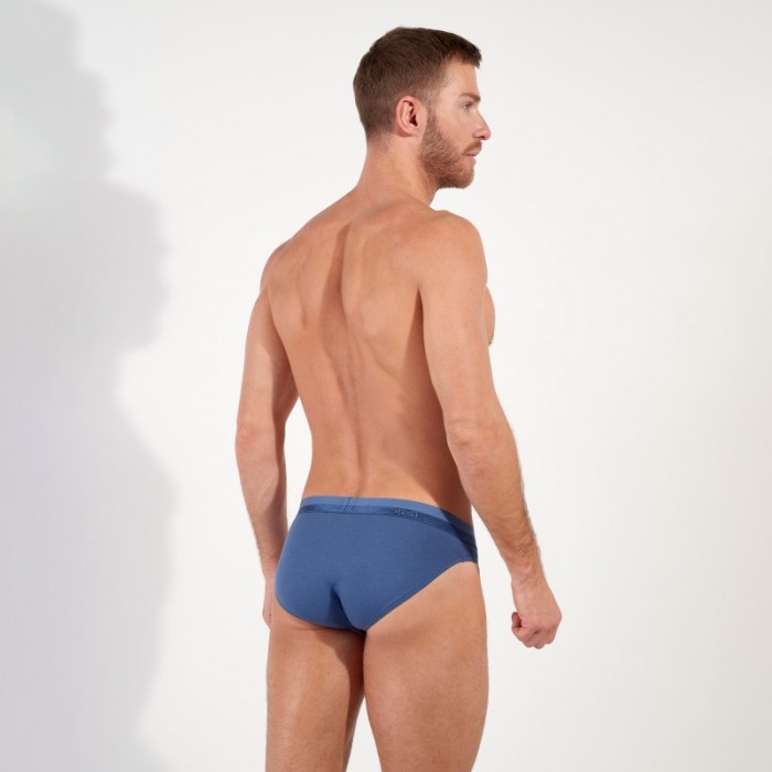 Slip, Tanga de la marque HOM - Slip HOM CLASSIC bleu jean - Ref : 400204 0054