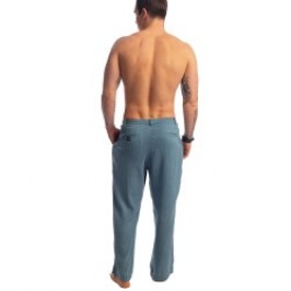 Pantalon de la marque L HOMME INVISIBLE - Palm Spring - Flowy Lounge Trousers - Whisper Blue - Ref : RW20 PAL B15