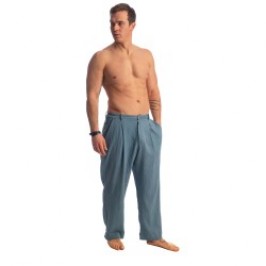 Pantalon de la marque L HOMME INVISIBLE - Palm Spring - Flowy Lounge Trousers - Whisper Blue - Ref : RW20 PAL B15