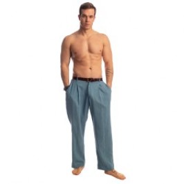Pantalon de la marque L HOMME INVISIBLE - Palm Spring - Flowy Lounge Trousers - Whisper Blue - Ref : RW20 PAL B15