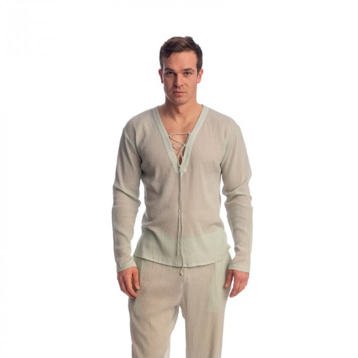 Chemise de la marque L HOMME INVISIBLE - Beynac- Drawstring Top - Ref : RW04 BEY 486