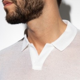 Polo de la marque ES COLLECTION - Polo Avant Garde - Blanc - Ref : POLO37 C01