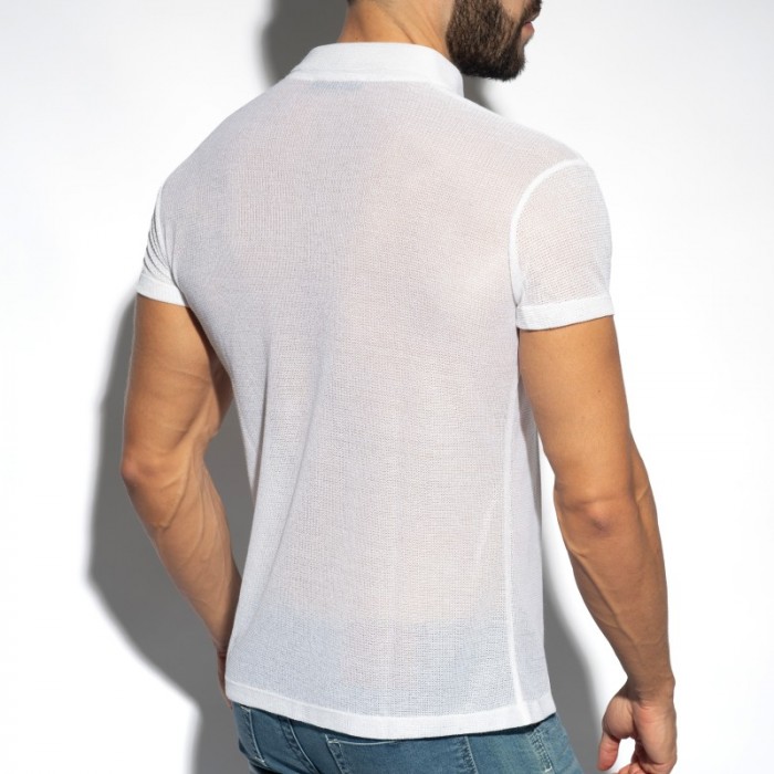 Polo de la marque ES COLLECTION - Polo Avant Garde - Blanc - Ref : POLO37 C01
