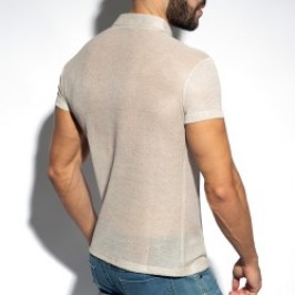 Polo de la marque ES COLLECTION - Polo Avant Garde - Beige - Ref : POLO37 C28