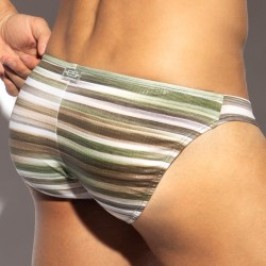 Slip, Tanga de la marque ES COLLECTION - Bikini Wetlands - Kaki - Ref : UN636 C12