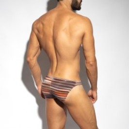 Slip, Tanga de la marque ES COLLECTION - Bikini Wetlands - Marron - Ref : UN636 C13
