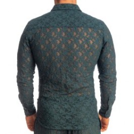 High Lounge of the brand L HOMME INVISIBLE - Delphinium - Long Sleeve Lace Shirt - Ref : HW176 DEL 272