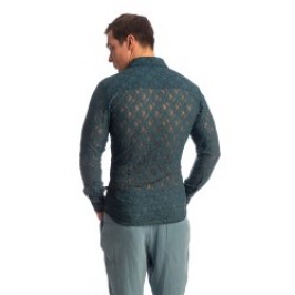 High Lounge of the brand L HOMME INVISIBLE - Delphinium - Long Sleeve Lace Shirt - Ref : HW176 DEL 272