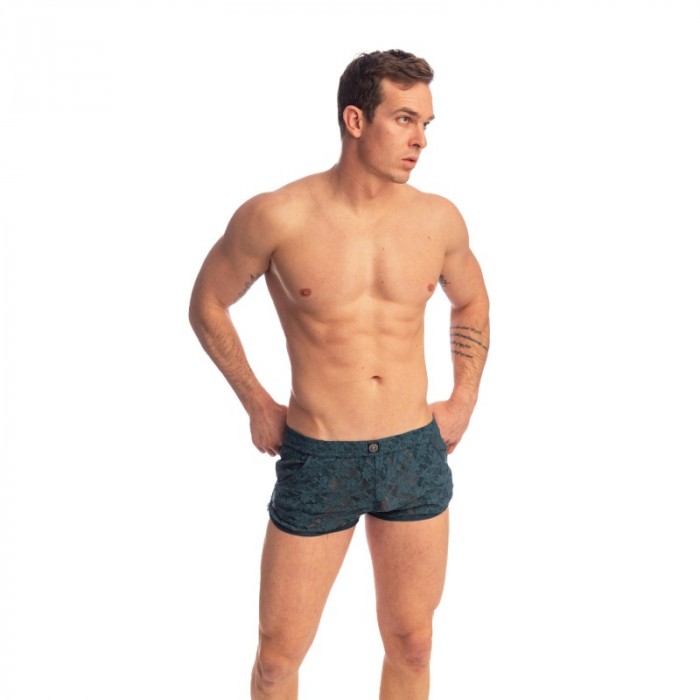 Corto de la marca L HOMME INVISIBLE - Delphinium - Split shorts - Ref : SP05 DEL 272