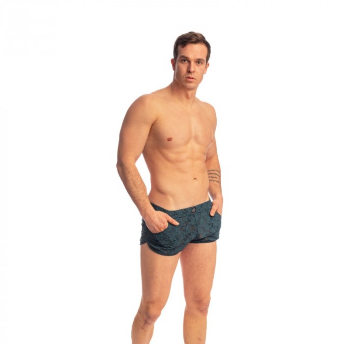 Corto de la marca L HOMME INVISIBLE - Delphinium - Split shorts - Ref : SP05 DEL 272