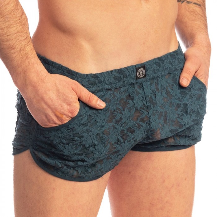 Corto de la marca L HOMME INVISIBLE - Delphinium - Split shorts - Ref : SP05 DEL 272