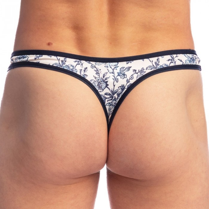 Thong of the brand L HOMME INVISIBLE - Siam Jouy - Cross String Bikini - Ref : UW23 SIA P49