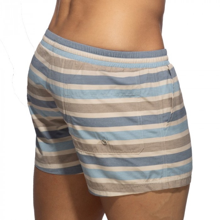Short de bain de la marque ADDICTED - Short Retro Stripes Swim - Ref : ADS351 C23
