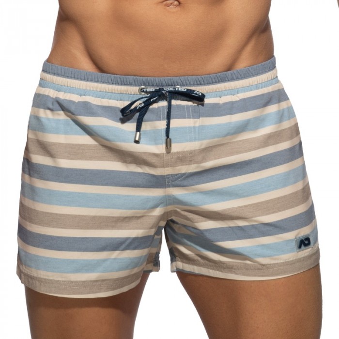 Short de bain de la marque ADDICTED - Short Retro Stripes Swim - Ref : ADS351 C23
