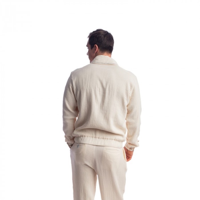 Veste de la marque L HOMME INVISIBLE - Palm Spring - Veste Col Châle - Vanille - Ref : HW181 PAL 011
