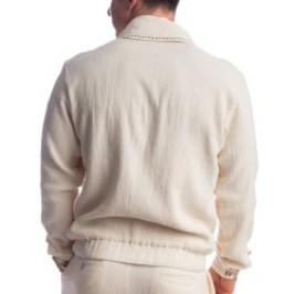 Jacket of the brand L HOMME INVISIBLE - Palm Spring - Veste Col Châle - Vanille - Ref : HW181 PAL 011
