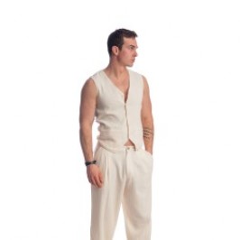 Veste de la marque L HOMME INVISIBLE - Palm Spring - Gilet - Vanille - Ref : RW17 PAL 011