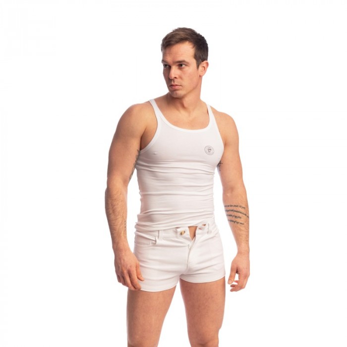 Short de la marque L HOMME INVISIBLE - Short Hot Pants Blanc - Ref : RW07 HOT 002