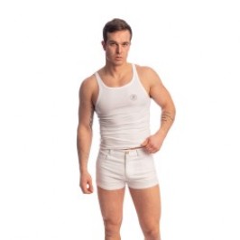 Short de la marque L HOMME INVISIBLE - Short Hot Pants Blanc - Ref : RW07 HOT 002