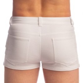 Short de la marque L HOMME INVISIBLE - Short Hot Pants Blanc - Ref : RW07 HOT 002