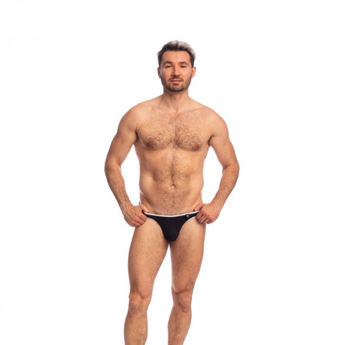 String de la marque L HOMME INVISIBLE - Soft Touch Classic - String L Homme Invisible Bikini Noir - Ref : UW07 PER 001