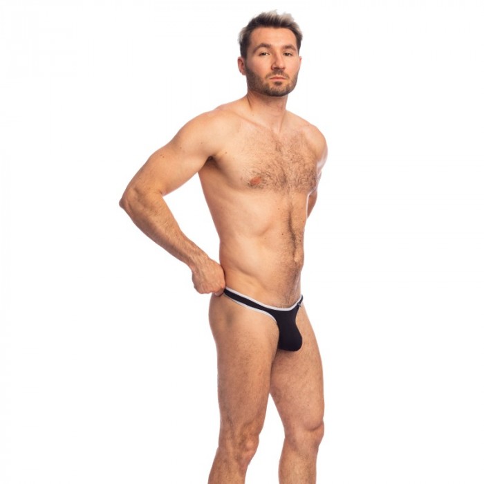 String de la marque L HOMME INVISIBLE - Soft Touch Classic - String L Homme Invisible Bikini Noir - Ref : UW07 PER 001