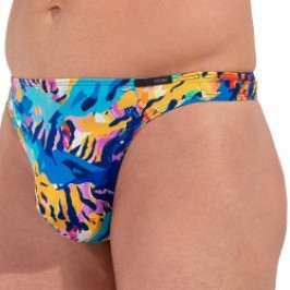 Thong of the brand HOM - copy of G-String HOM Funky Styles Tropical Pixel - EDITION LIMITEE - Ref : 403013 P0PF