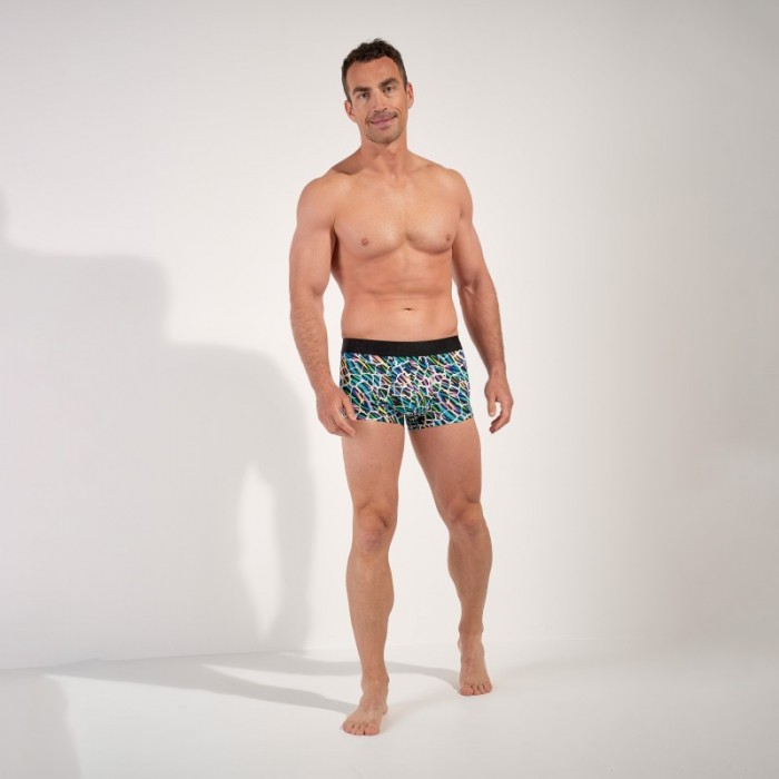 Boxer, shorty de la marque HOM - Boxer HOM Funky Styles Kaleido - EDITION LIMITEE - Ref : 403016 P023