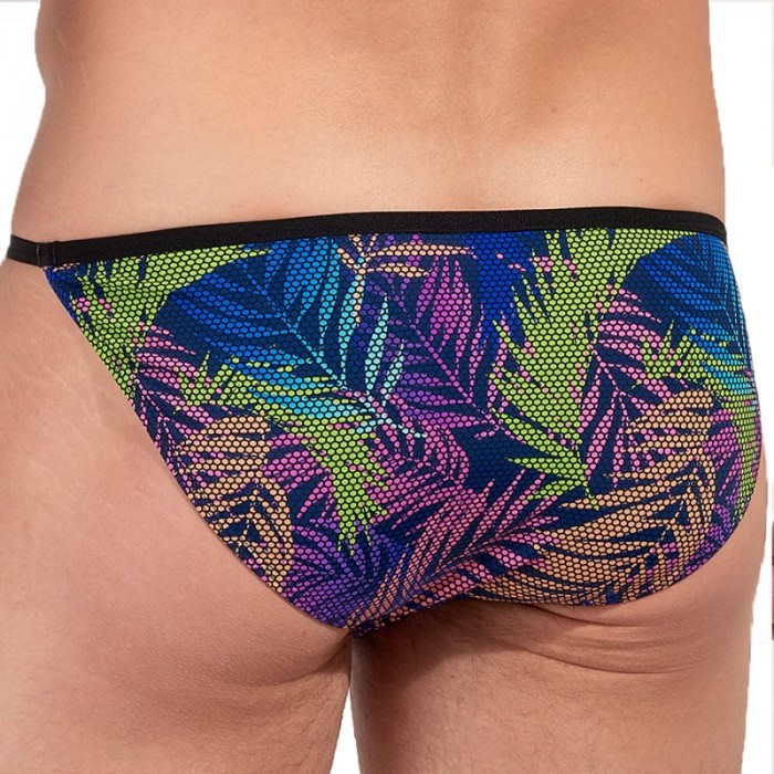 Slip, Tanga de la marque HOM - Tanga HOM Funky Styles Tropical Pixel - EDITION LIMITEE - Ref : 403014 I0RA