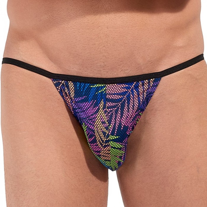 Slip, Tanga de la marque HOM - Tanga HOM Funky Styles Tropical Pixel - EDITION LIMITEE - Ref : 403014 I0RA