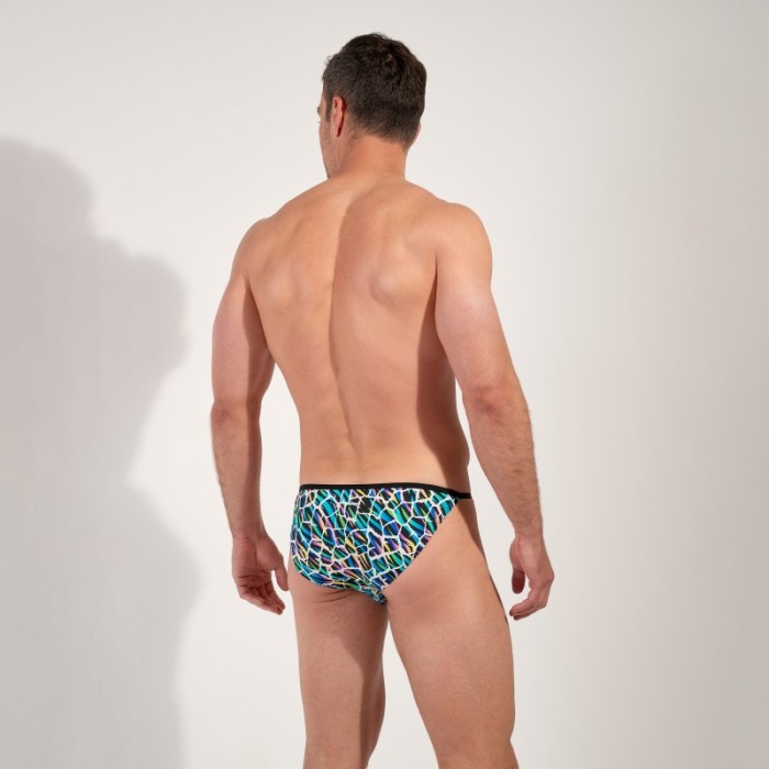 Sous-vêtements de la marque HOM - Tanga HOM Funky Styles Kaleido - EDITION LIMITEE - Ref : 403014 P023