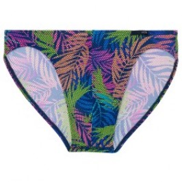 Slip, Tanga de la marque HOM - Micro Slip Hom Funky Styles  Tropical Pixel - EDITION LIMITEE - Ref : 403015 I0RA