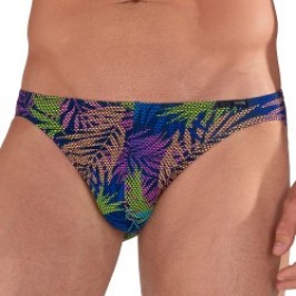 Slip, Tanga de la marque HOM - Micro Slip Hom Funky Styles  Tropical Pixel - EDITION LIMITEE - Ref : 403015 I0RA