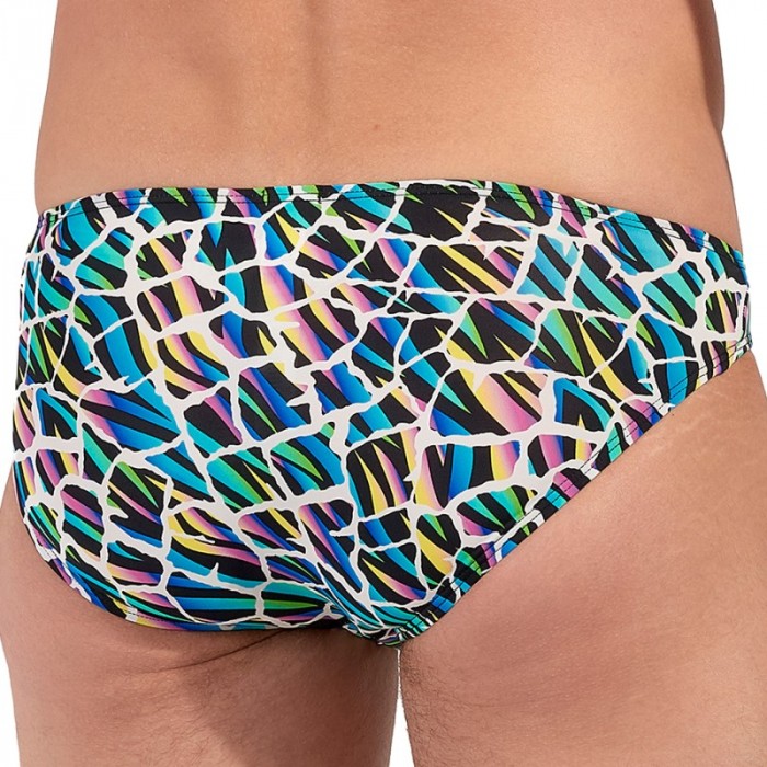 Slip, Tanga de la marque HOM - Micro Slip Hom Funky Styles Kaleido - EDITION LIMITEE - Ref : 403015 P023