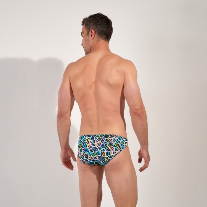 Slip, Tanga de la marque HOM - Micro Slip Hom Funky Styles Kaleido - EDITION LIMITEE - Ref : 403015 P023