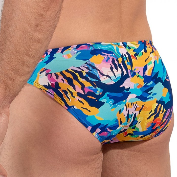 Brief of the brand HOM - copy of Micro Slip Hom Funky Styles  Tropical Pixel - EDITION LIMITEE - Ref : 403015 P0PF