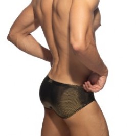 Slip, Tanga de la marque ES COLLECTION - Bikini Radiant Gold - Noir - Ref : UN634 C10