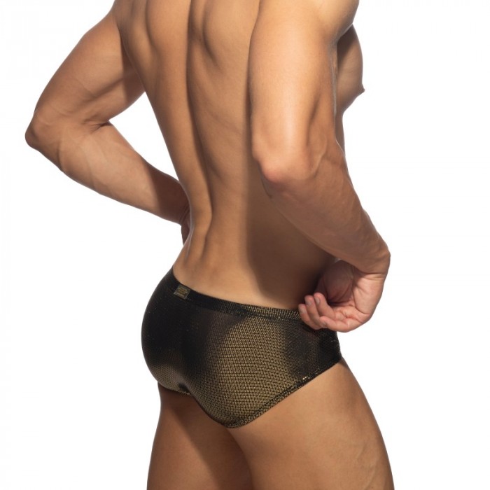 Slip, Tanga de la marque ES COLLECTION - Bikini Radiant Gold - Noir - Ref : UN634 C10