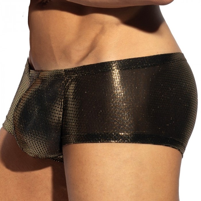 Sous-vêtements de la marque ES COLLECTION - Boxer Radiant Gold - Noir - Ref : UN635 C10