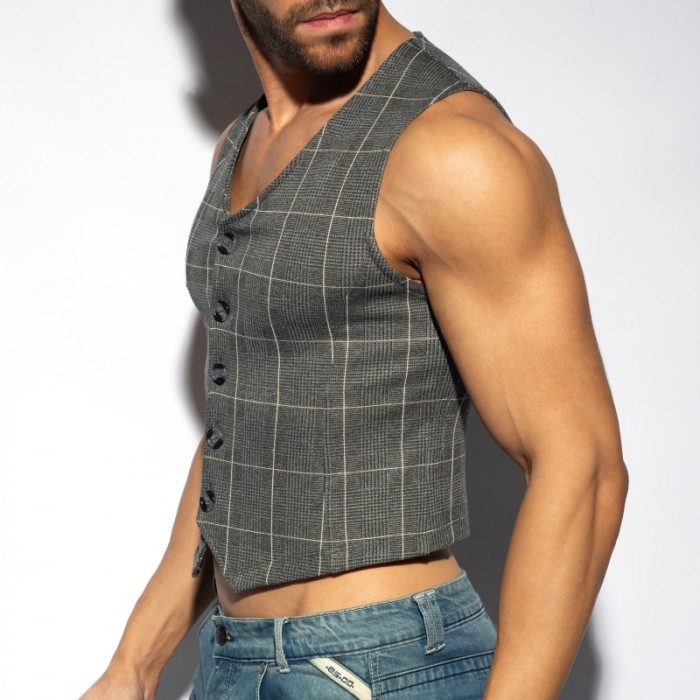 Veste de la marque ES COLLECTION - Veste Tweed Edition Limitée - Gris - Ref : SP340 C15