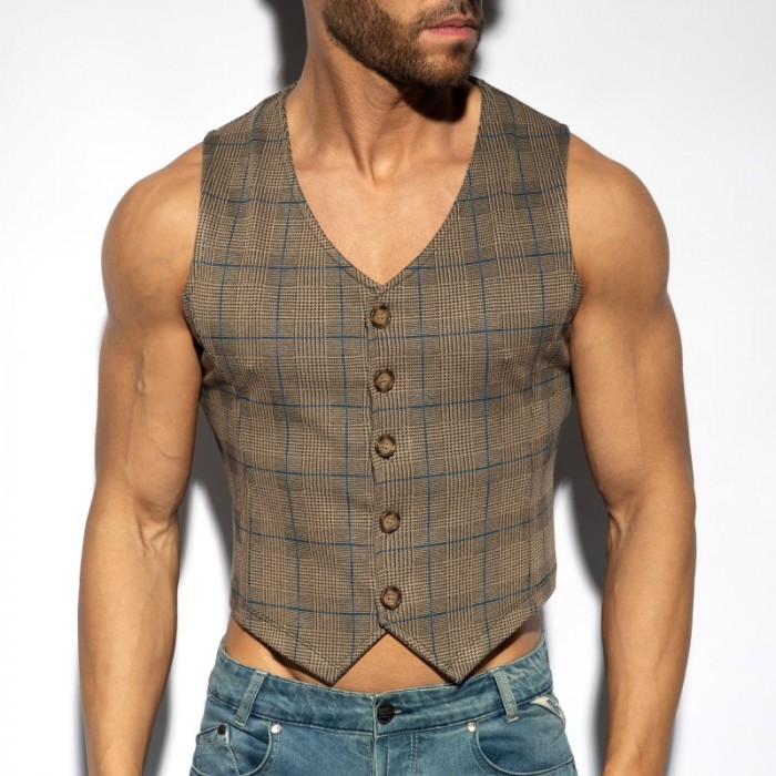 Veste de la marque ES COLLECTION - Veste Tweed Edition Limitée - Marron - Ref : SP340 C13