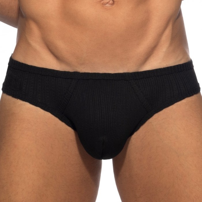 Slip, Tanga de la marque ADDICTED - Bikini Puff - Noir - Ref : AD1379 C10