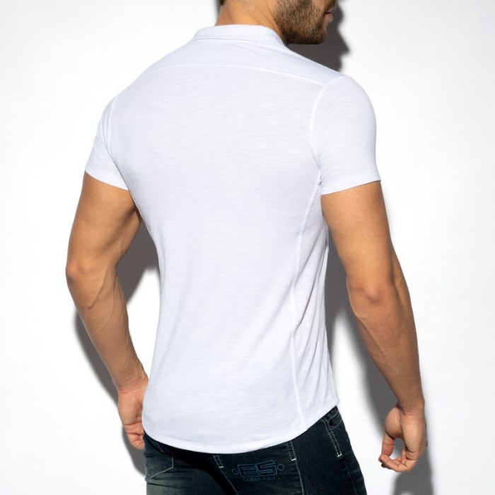 Chemise de la marque ES COLLECTION - Chemise Slim Fit - Blanc - Ref : SHT023 C01