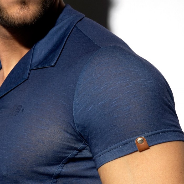Chemise de la marque ES COLLECTION - Chemise Slim Fit - Marine - Ref : SHT023 C09