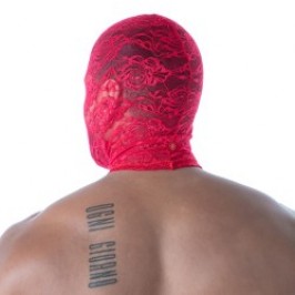 Accessoires de la marque TOF PARIS - Cagoule à bouche ouverte TOF PARIS Fluid Lace - Rouge - Ref : TOF595R