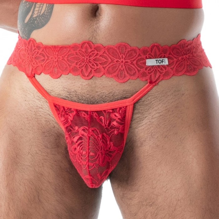 Thong of the brand TOF PARIS - copy of String ultra Tof Paris Fluid Lace - Noir - Ref : TOF593R Thong of the brand TOF PARIS - copy of String ultra Tof Paris Fluid Lace - Noir - Ref : TOF593R
