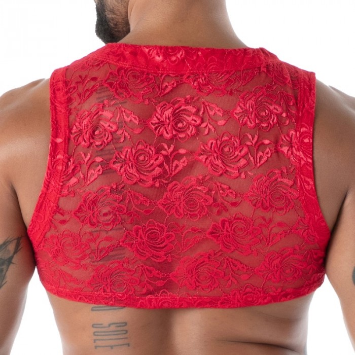 Short Sleeves of the brand TOF PARIS - copy of Crop Top zippé Tof Paris Fluid Lace - Noir - Ref : TOF592R