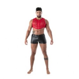 Short Sleeves of the brand TOF PARIS - copy of Crop Top zippé Tof Paris Fluid Lace - Noir - Ref : TOF592R
