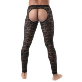  Long Johns of the brand TOF PARIS - Legging Open Tof Paris Fluid Lace - Noir - Ref : TOF591N