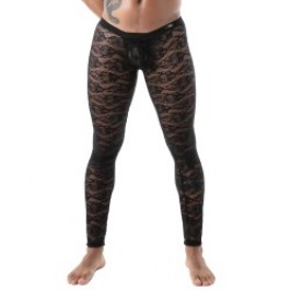  Long Johns of the brand TOF PARIS - Legging Open Tof Paris Fluid Lace - Noir - Ref : TOF591N